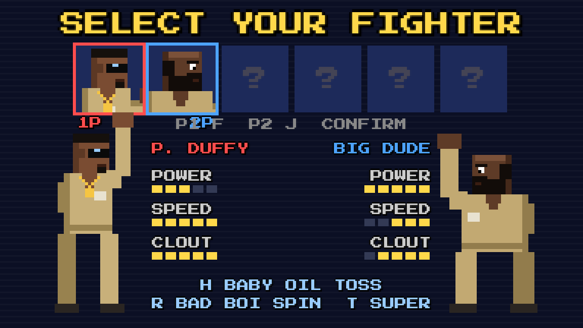 Character select screen